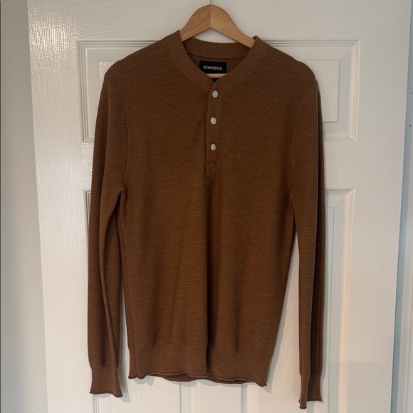Bonobos Men's Tan Crewneck Sweater
